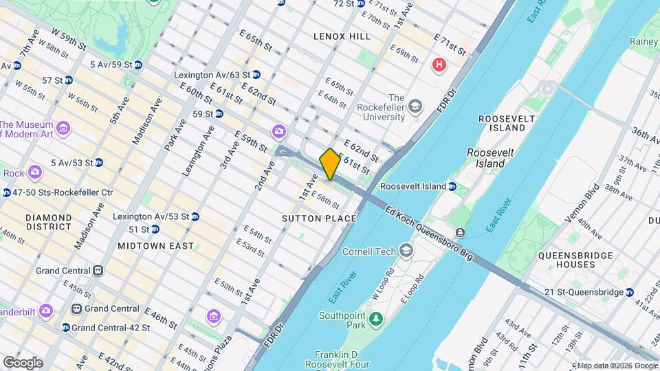 407 E 59th St Map and Location Details