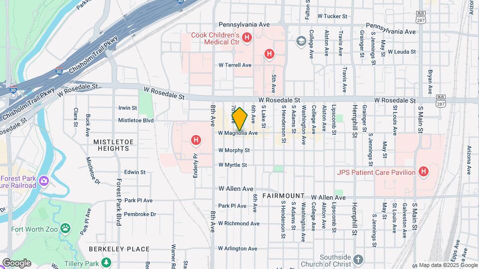 1455 W Magnolia Ave Map and Location Details