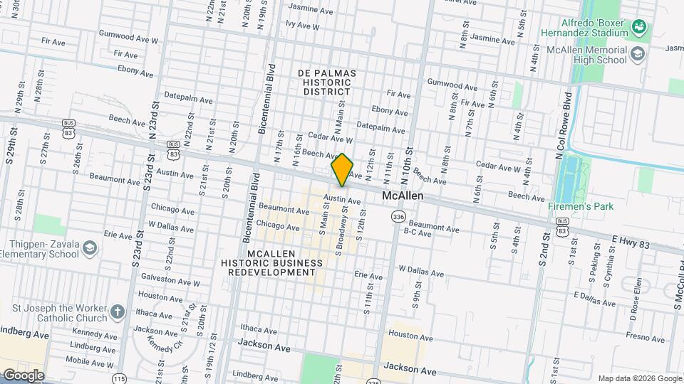 1 S Broadway St Map and Location Details