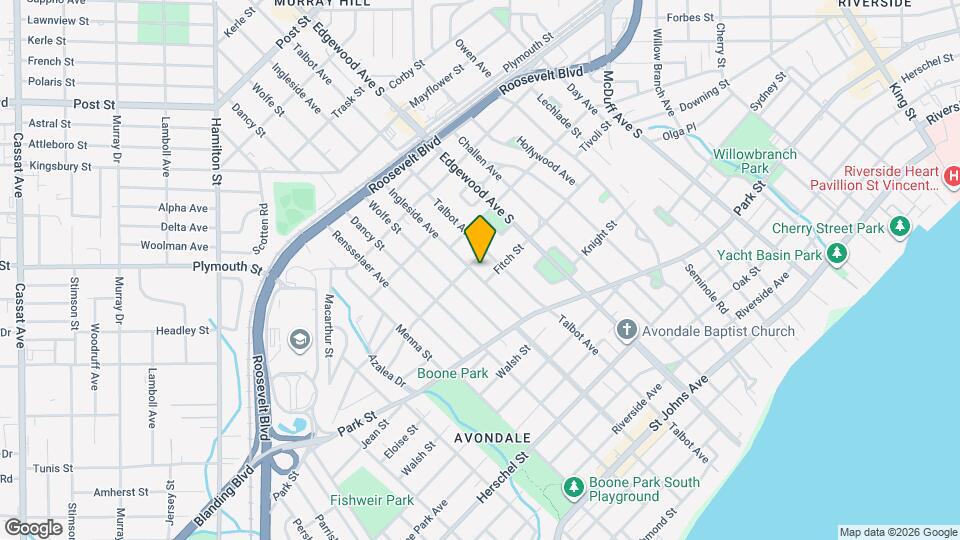 1385 Ingleside Ave Map and Location Details