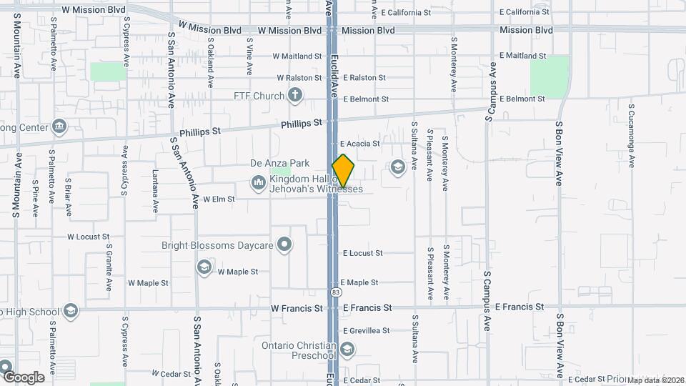 1459 S Euclid Ave Mapa y Detalles de la Ubicación