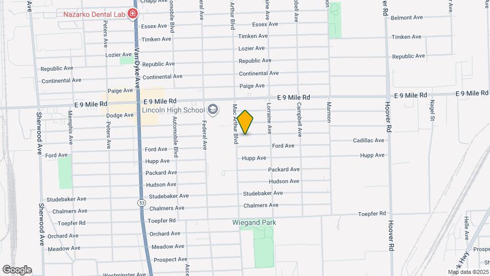 8638 Cadillac Ave Map and Location Details