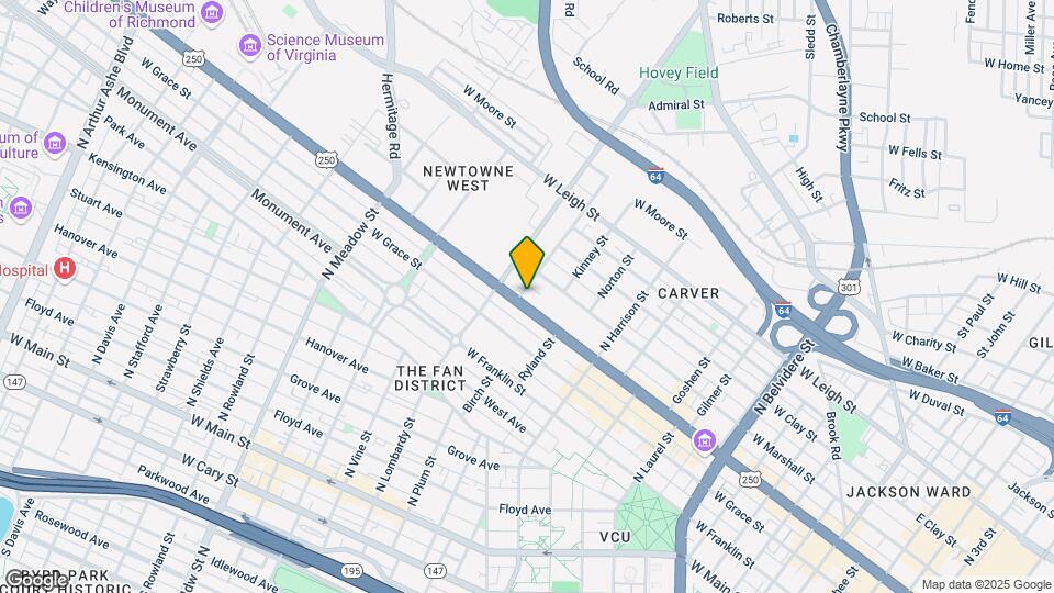 1322 W Broad St Map and Location Details