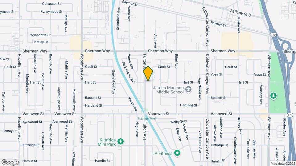 6958 Fulton Ave Map and Location Details