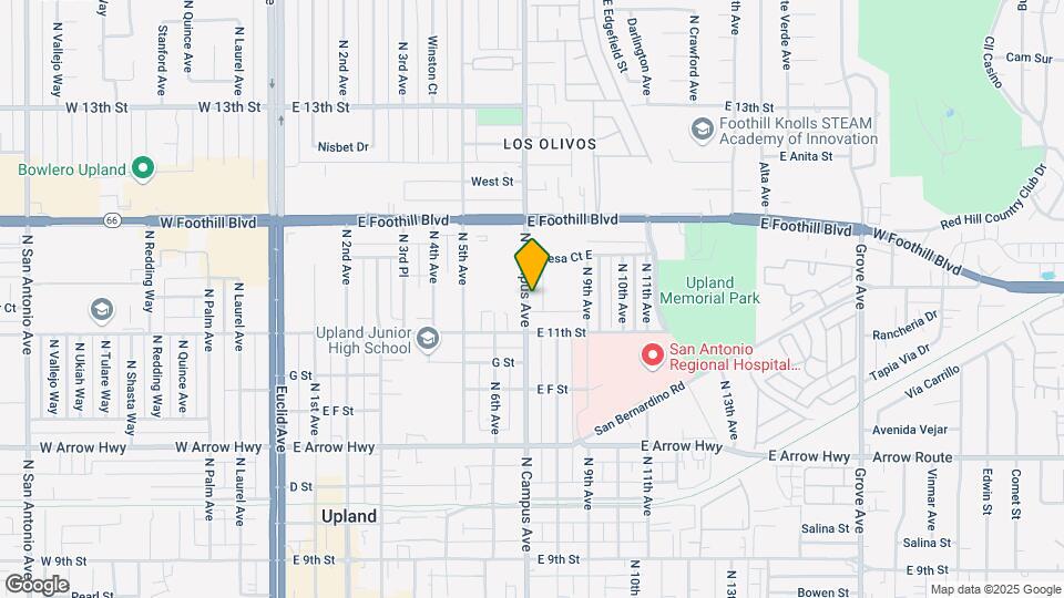 860-870 N Campus Ave Mapa y Detalles de la Ubicación