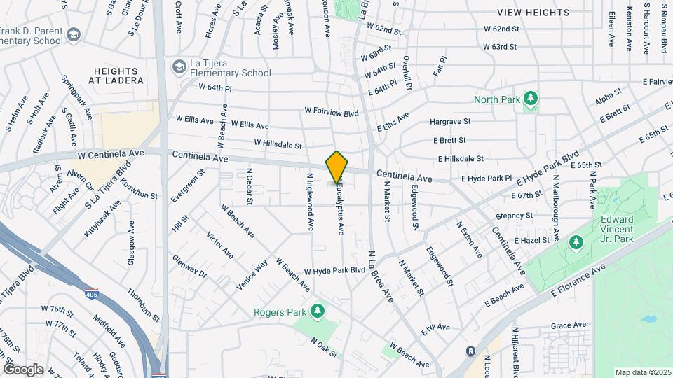 921 N Eucalyptus Ave Map and Location Details