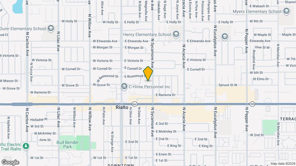 530 N Sycamore Ave Map and Location Details