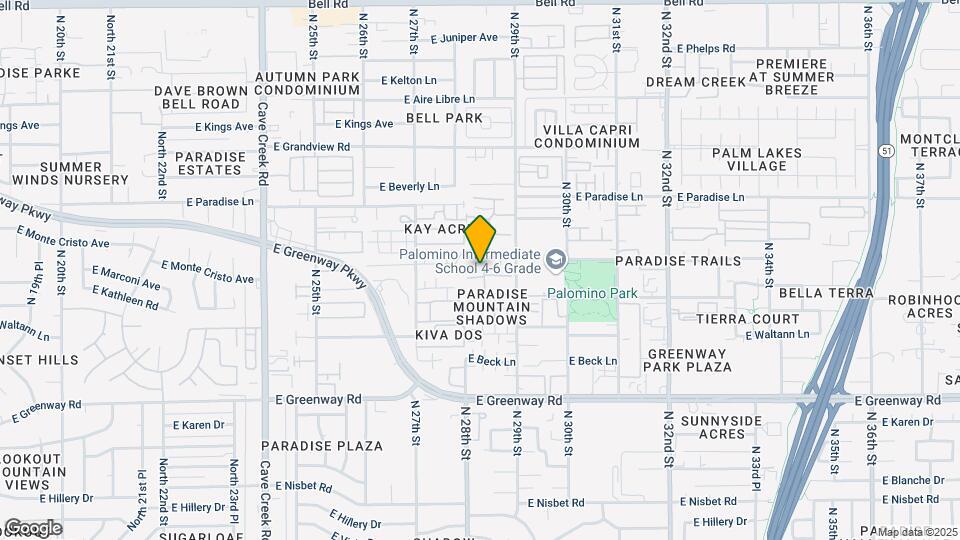 2814 E Kathleen Rd Map and Location Details