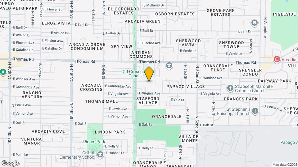 4843 E Cambridge Ave Map and Location Details