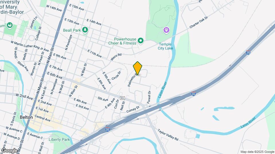 1207 Live Oak Dr Map and Location Details