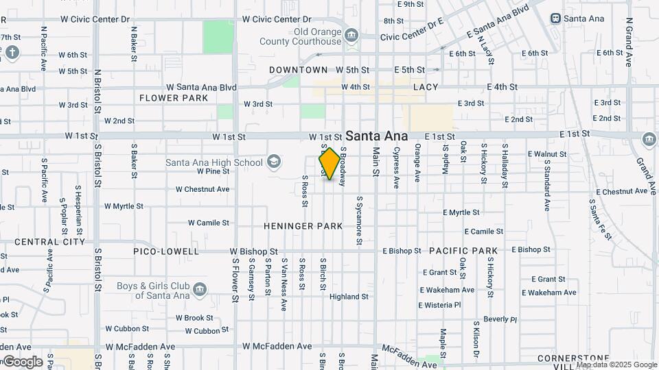 309 S Birch St Mapa y Detalles de la Ubicación