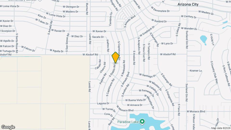14653 S Diablo Rd Map and Location Details