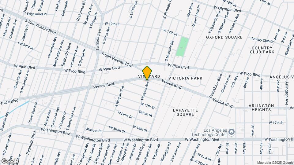 1609 Vineyard Ave Map and Location Details