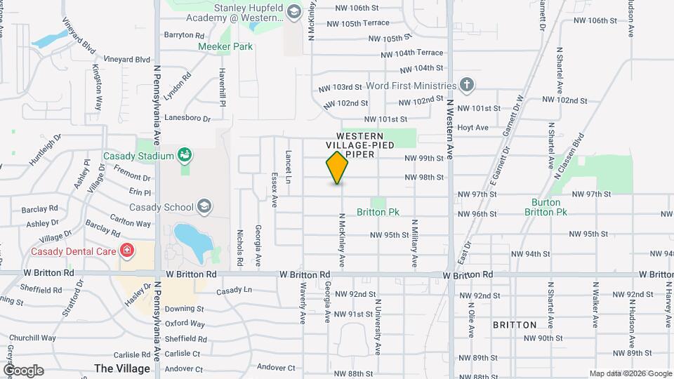 9809 N McKinley Ave Map and Location Details