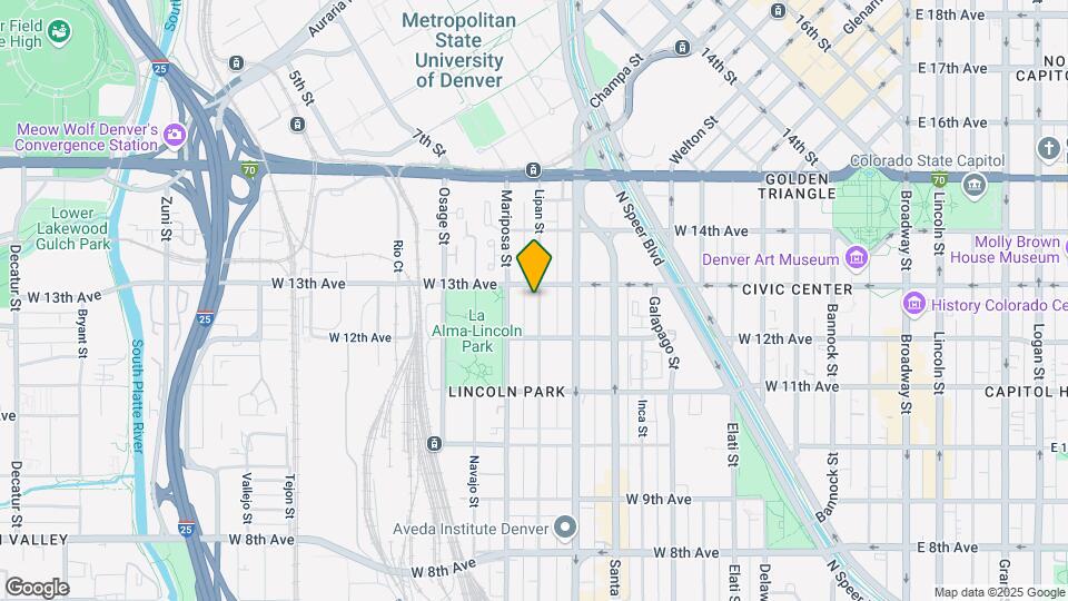 1261 Lipan St Mapa y Detalles de la Ubicación