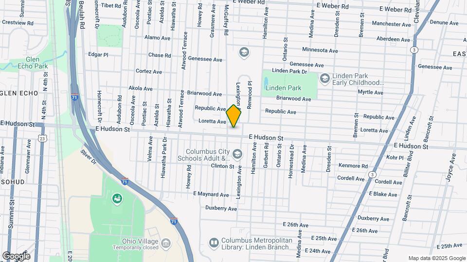 1086 E Hudson St Map and Location Details