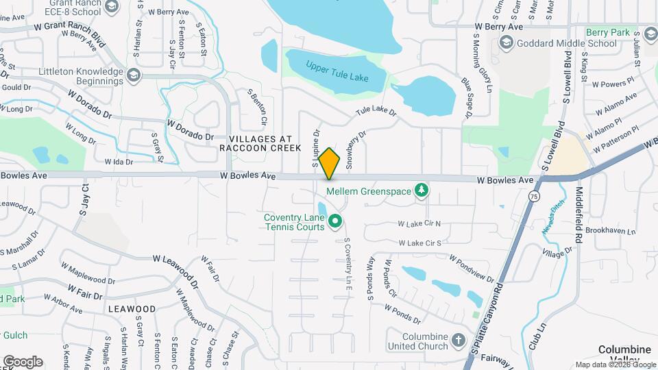 5927 S Yates Ct Map and Location Details