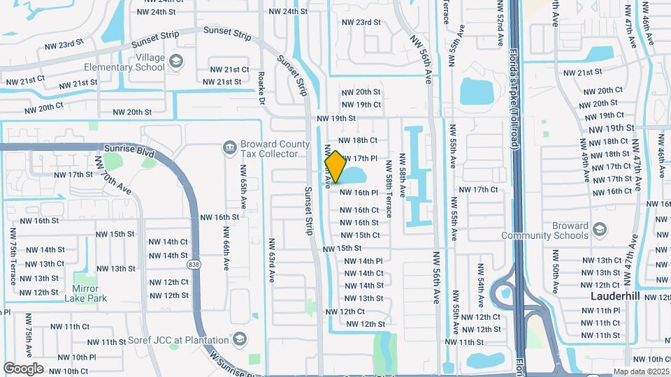 5991 NW 16th Pl Map and Location Details