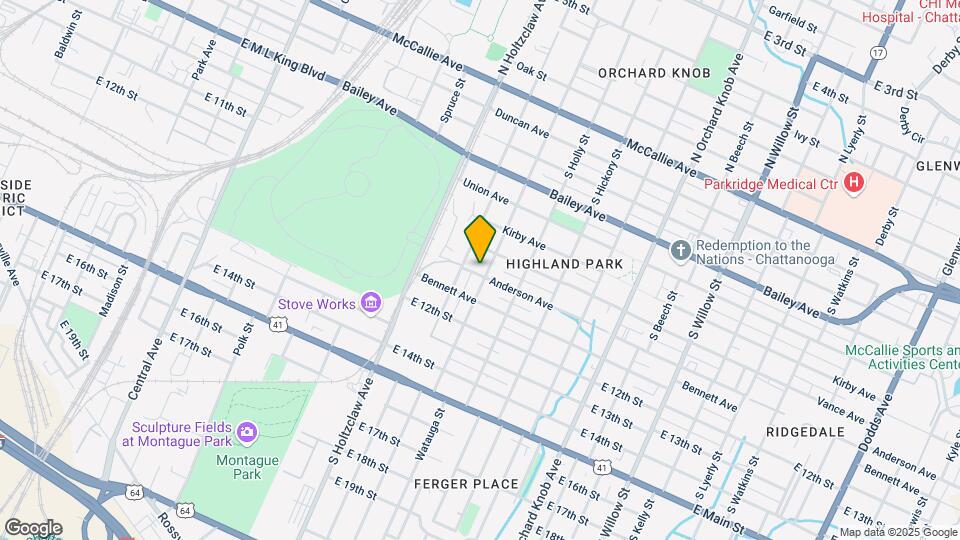 913 S Highland Park Ave Map and Location Details