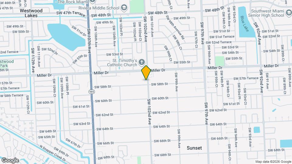 10205 SW 58th St Map and Location Details