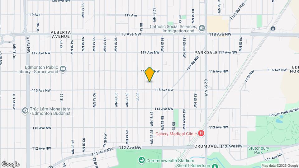 11514-11587 87 St NW Map and Location Details