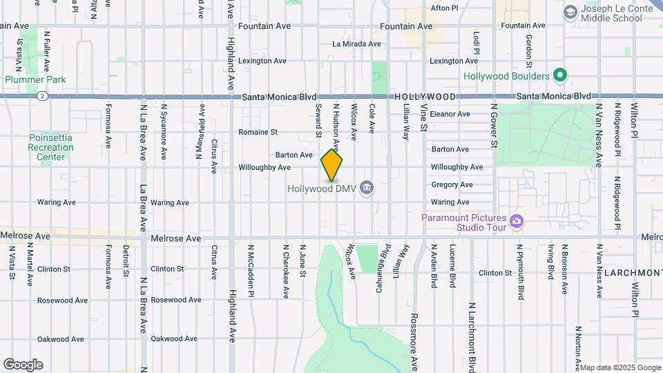 827 N Hudson Ave Map and Location Details