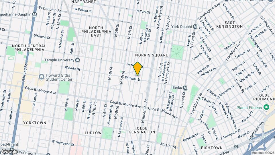 315 W Berks St Map and Location Details