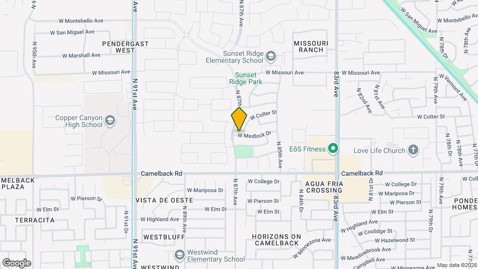 8752 W Medlock Dr Map and Location Details