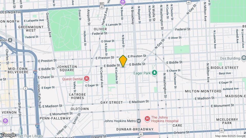 1114 N Bond St Map and Location Details