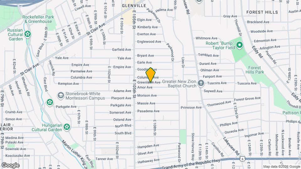 10628 Greenlawn Ave Mapa y Detalles de la Ubicación