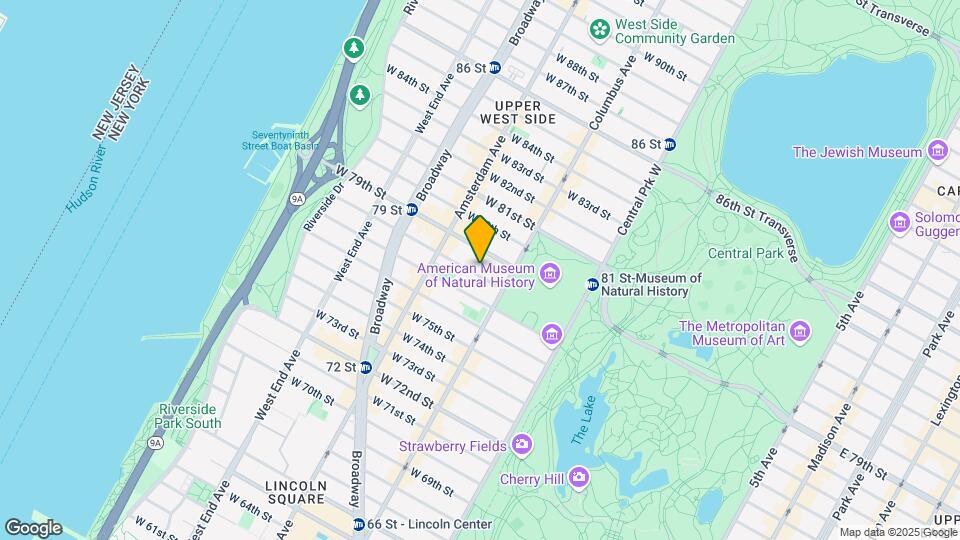127 W 78th St Map and Location Details