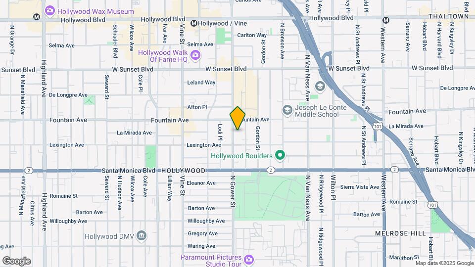 1226 N Gower St Map and Location Details