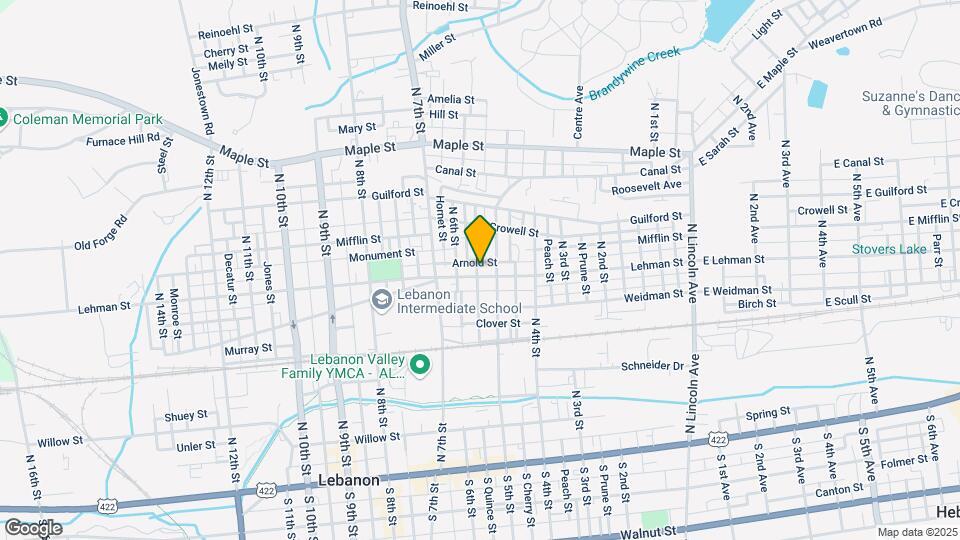 521 Lehman St Map and Location Details