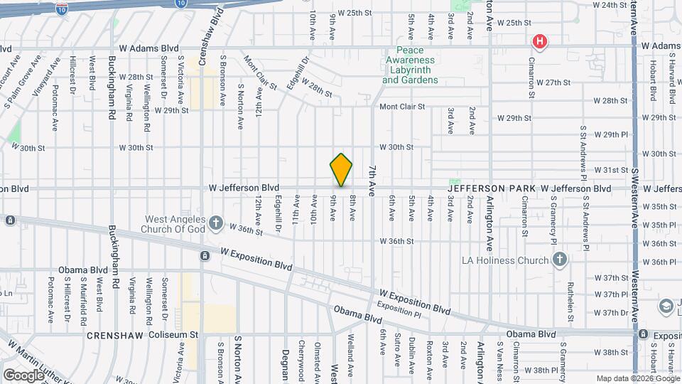 2816 3/4-2814 W Jefferson Blvd Map and Location Details