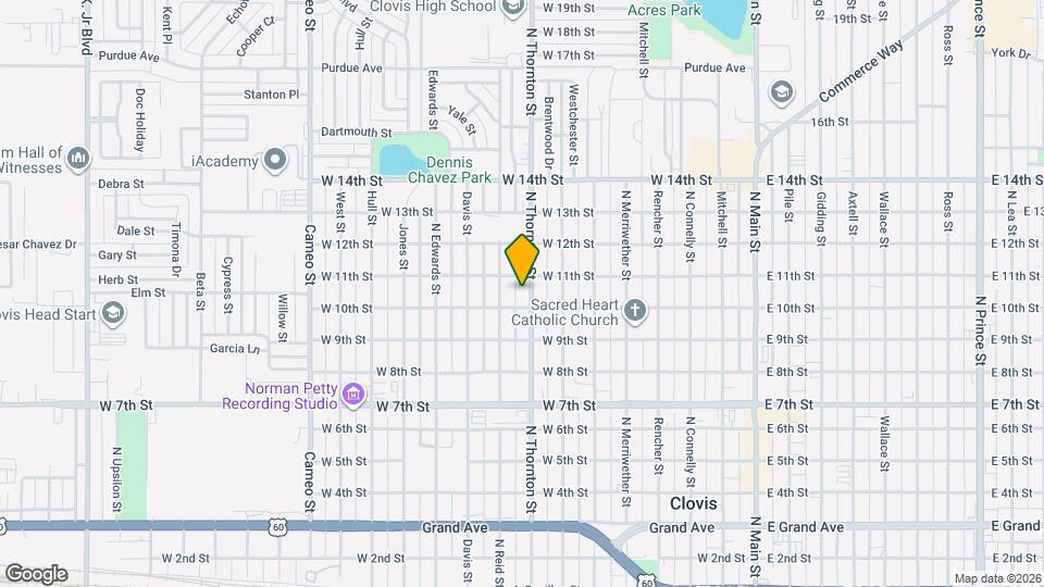 1008 N Thornton St Map and Location Details