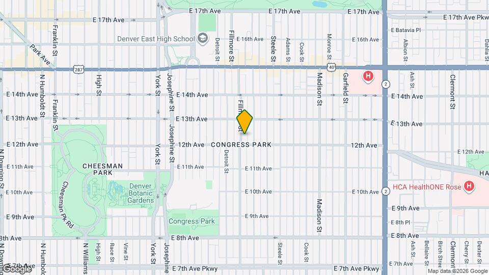 1220 Fillmore St Map and Location Details