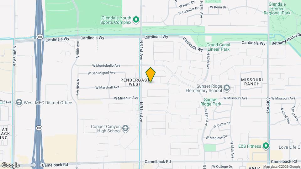 9037 W Luke Ave Map and Location Details