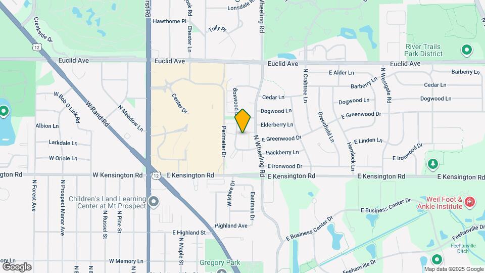 1019 N Boxwood Dr Map and Location Details