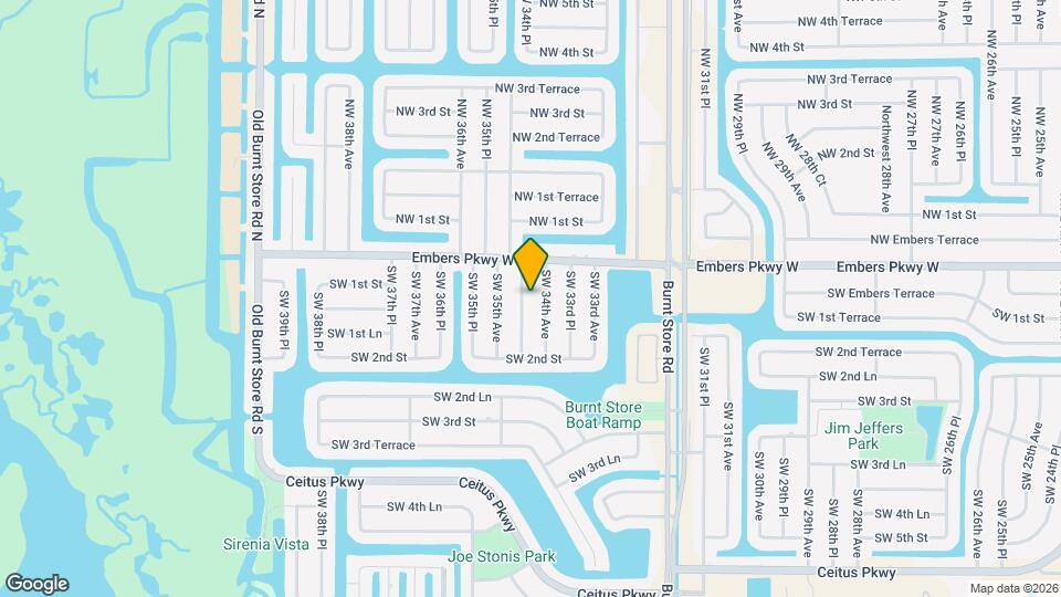 107 SW 34th Pl Map and Location Details