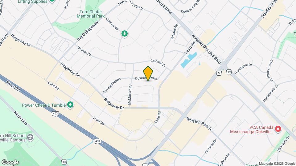 3183 Valcourt Crescent Map and Location Details