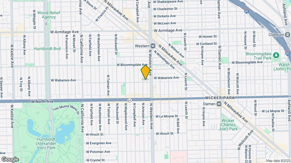 2400 W Wabansia Ave Map and Location Details