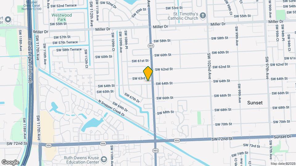 10721 SW 64th St Map and Location Details