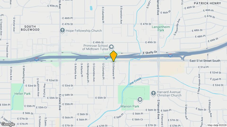 5116 S Delaware Pl Map and Location Details