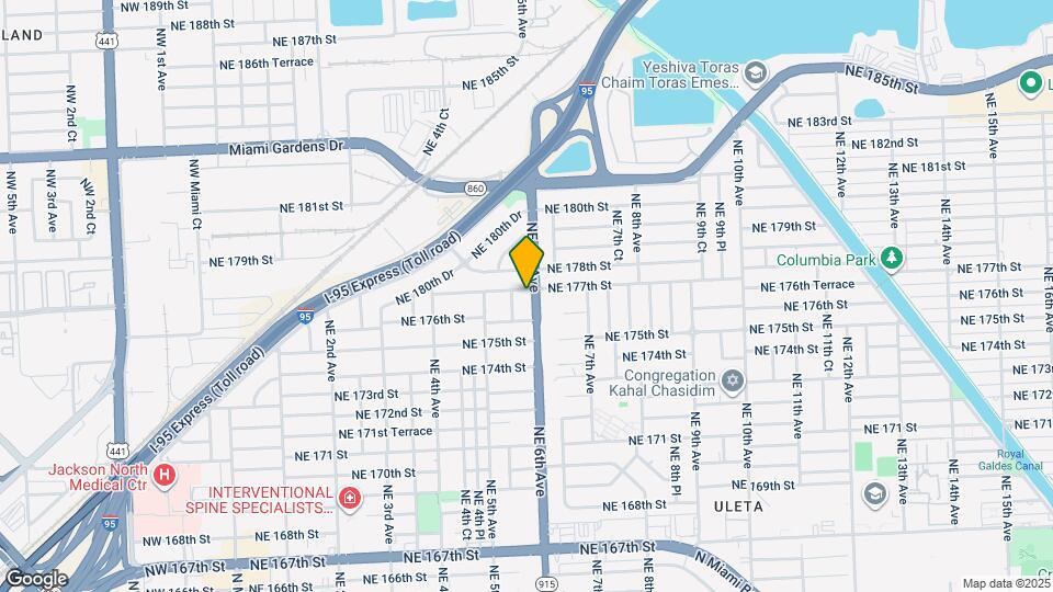 580 NE 177th St Map and Location Details