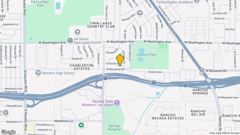 3608 W Bonanza Rd Map and Location Details