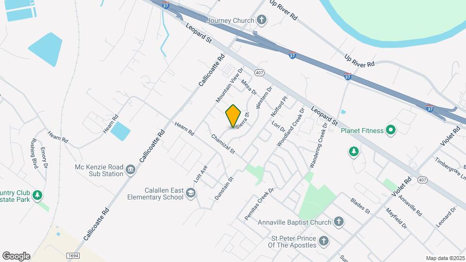 4134 Sierra St Map and Location Details