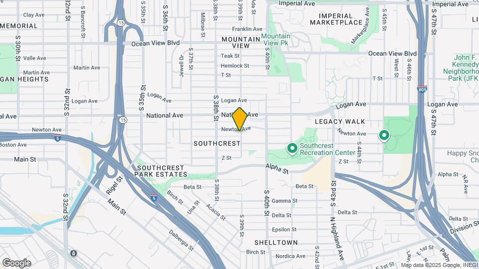 1124 S 39th St Map and Location Details