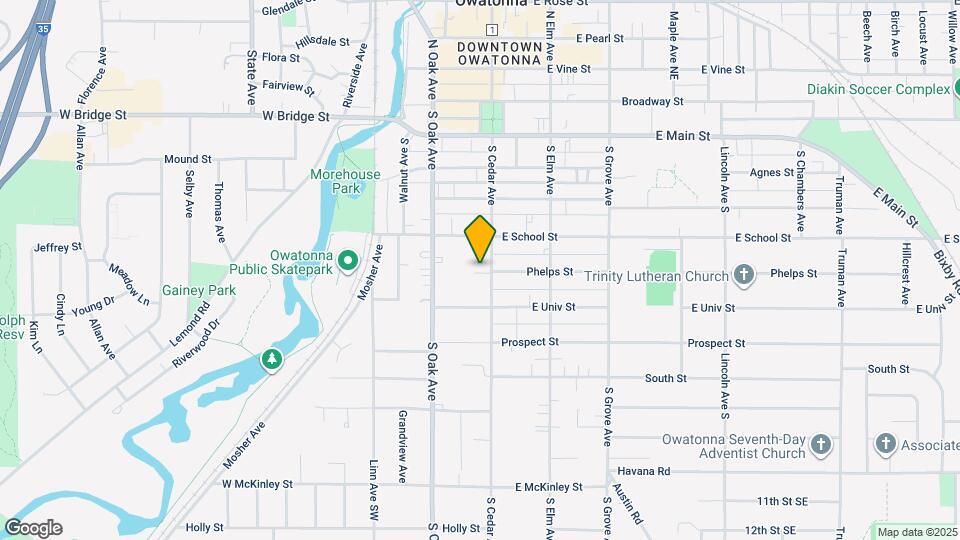 600 S Cedar Ave Map and Location Details