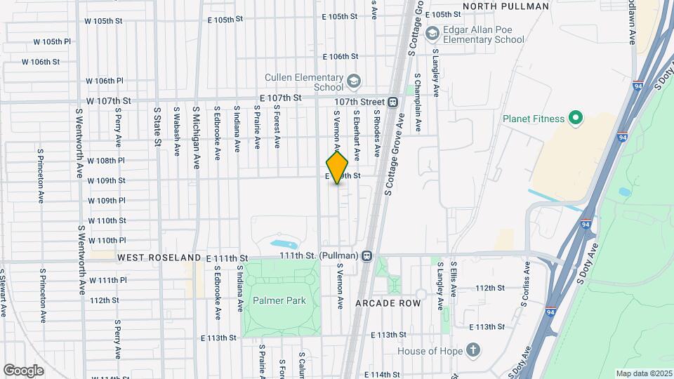 10930 S Vernon Ave Map and Location Details