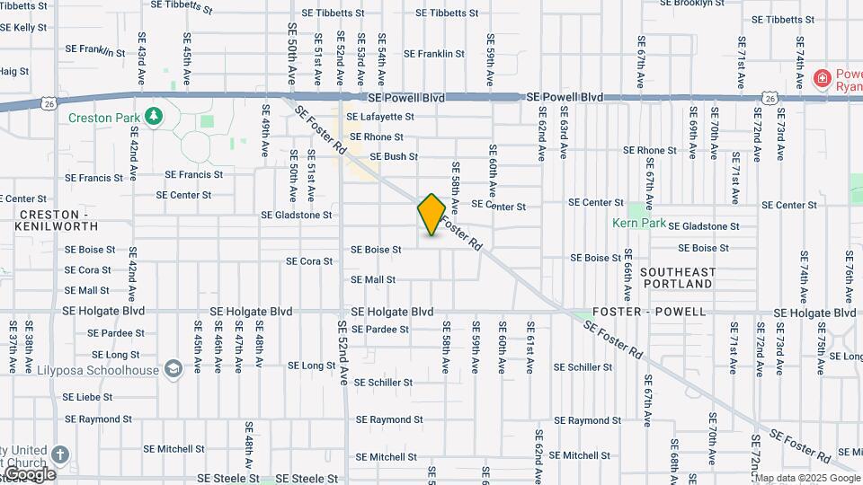 5631 SE Boise St, Unit Lower Map and Location Details
